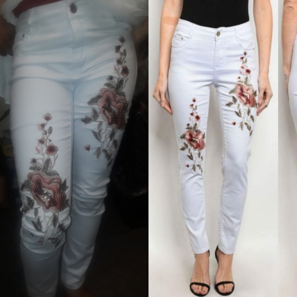 5🌟6 HOURS PRICE DROPWhite Floral Embroided Patc